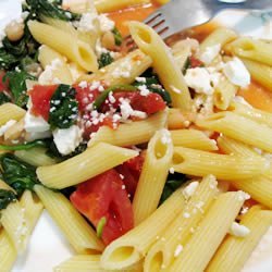 Greek Pasta with Tomatoes and White Beans recipe