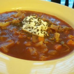 Hungarian Vegetarian Cabbage Soup recipe