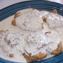 Crusted Baked Chicken With Tarragon Cream Sauce recipe