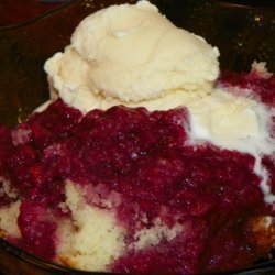 Upside-Down Raspberry Cake recipe