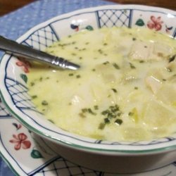 Creamy Chicken Noodle Soup With Apples recipe