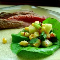 Roast Beef With Cucumber-Corn Salsa recipe