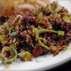 Quinoa Stuffing With Leeks, Walnuts and Cherries recipe