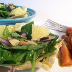 Spinach Salad in Parmesan Frico Cups (Giada De Laurentiis) recipe