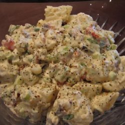 Potato Salad With Roasted Red Peppers and Bacon recipe