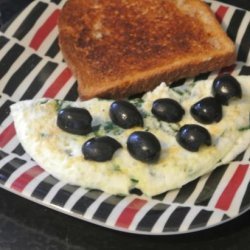 Nif's 1 Ww Pt. Light, Low Fat Spinach and Feta Omelette (Omelet) recipe
