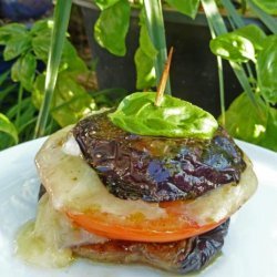 Eggplant Sandwiches W/ Goat Cheese, Tomato, & Basil recipe