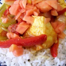 Chicken, Peppers & Rice Caribbean Style recipe