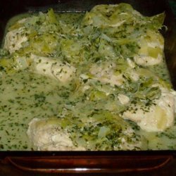 Jerry Traunfeld's Tarragon Chicken Breast With Buttery Leeks recipe