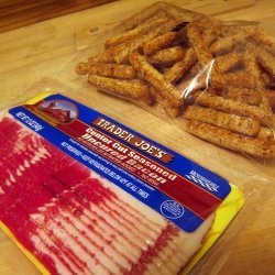 Bacon Wrapped Breadsticks recipe