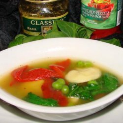 Pesto and Tortellini Soup recipe