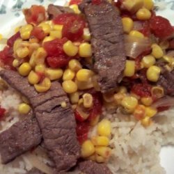 Easy Steak & Corn Skillet Supper recipe