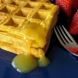 Pumpkin Waffles With Orange Syrup (Low Fat) recipe