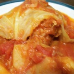Easy Cabbage Rolls with Sauerkraut recipe