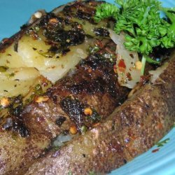 Garlic and Parsley Potatoes With Red and Black Pepper (Rachael R recipe