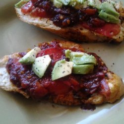 Avocado Cristo With Cherry Tomato Jam and Balsamic Reduction recipe