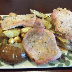 Pork Chops Baked With Potatoes and Pears recipe