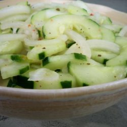 Quickie Marinated Cucumbers recipe