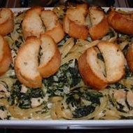 Chicken & Spinach Fettuccine Bake recipe
