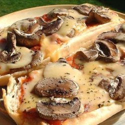 Mushroom-Gouda French Bread Pizzas recipe