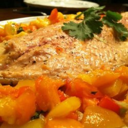 Baked Steelhead Trout/Salmon with Apricot Salsa recipe