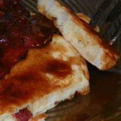 Apple-Bacon Pancakes With Cider Syrup recipe