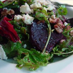 Roasted Beet Salad With Raspberry Balsamic Vinaigrette recipe