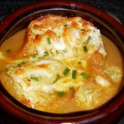 Gratin Onion Soup With Tomatoes recipe