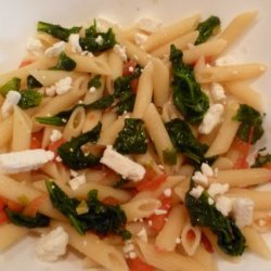 Penne With Spinach and Feta recipe