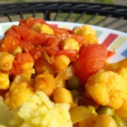 Curried Chick Peas and Mixed Vegetables recipe