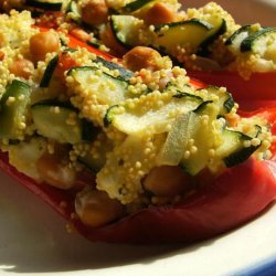Couscous and Feta Stuffed Bell Peppers recipe