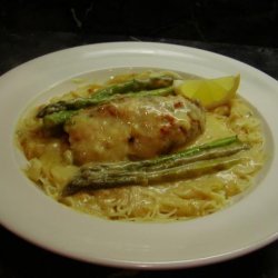 Lemon Asparagus Chicken Rolls With Capellini recipe