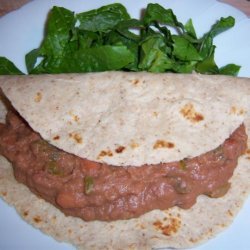 Extra Spicy Refried Beans with Lettuce, Tomato, and Lime recipe