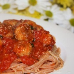 Spaghetti With Chicken Meatballs recipe