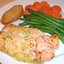 Baked Salmon with Herb Sauce recipe