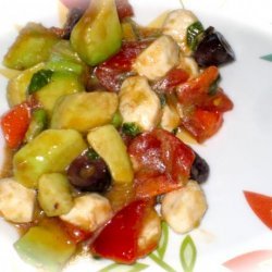 Avocado, Mozzarella and Olive Salad recipe