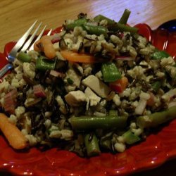 Piquant Turkey-Wild Rice Salad (No Mayo) recipe