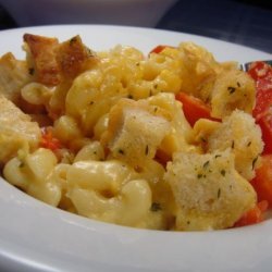 Gratineed Macaroni and Cheese With Tomatoes recipe