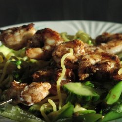 Barbecue Shrimp and Sugar Snap Pasta Salad - Clean Eating recipe