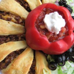Vegetarian Pampered Chef Taco Ring recipe
