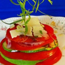 Stacked Tomatoes With Tarragon Infused Oil recipe
