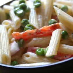 Penne Salad With Peppers and Peas recipe