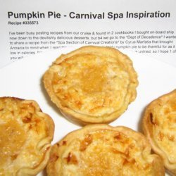Pumpkin Pie - Carnival Spa Inspiration recipe