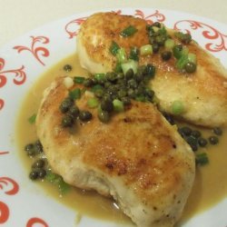 Parmesan-Crusted Chicken With Capers recipe