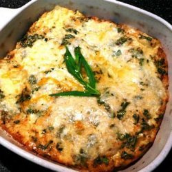 Baked Cheesy Eggs With Leeks and Tarragon recipe