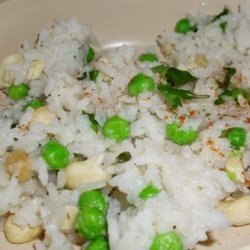 Coconut Cilantro Rice With Peas and Cashews recipe