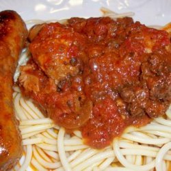 Mom's Spaghetti Sauce With Sausage recipe