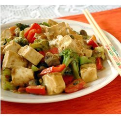 Tofu and Veggies in Peanut Sauce recipe