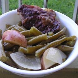 Slow Cooker Green Beans, Ham and Potatoes recipe