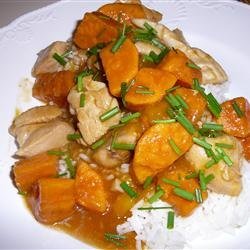Spicy Mango Sweet Potato Chicken recipe
